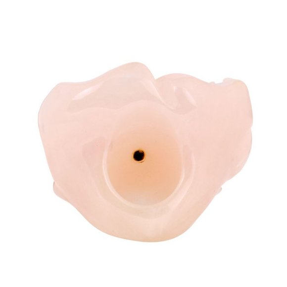 Chanel Rose Quartz Lucite Camellia Flower Ring size 5 - Picture 3 of 4